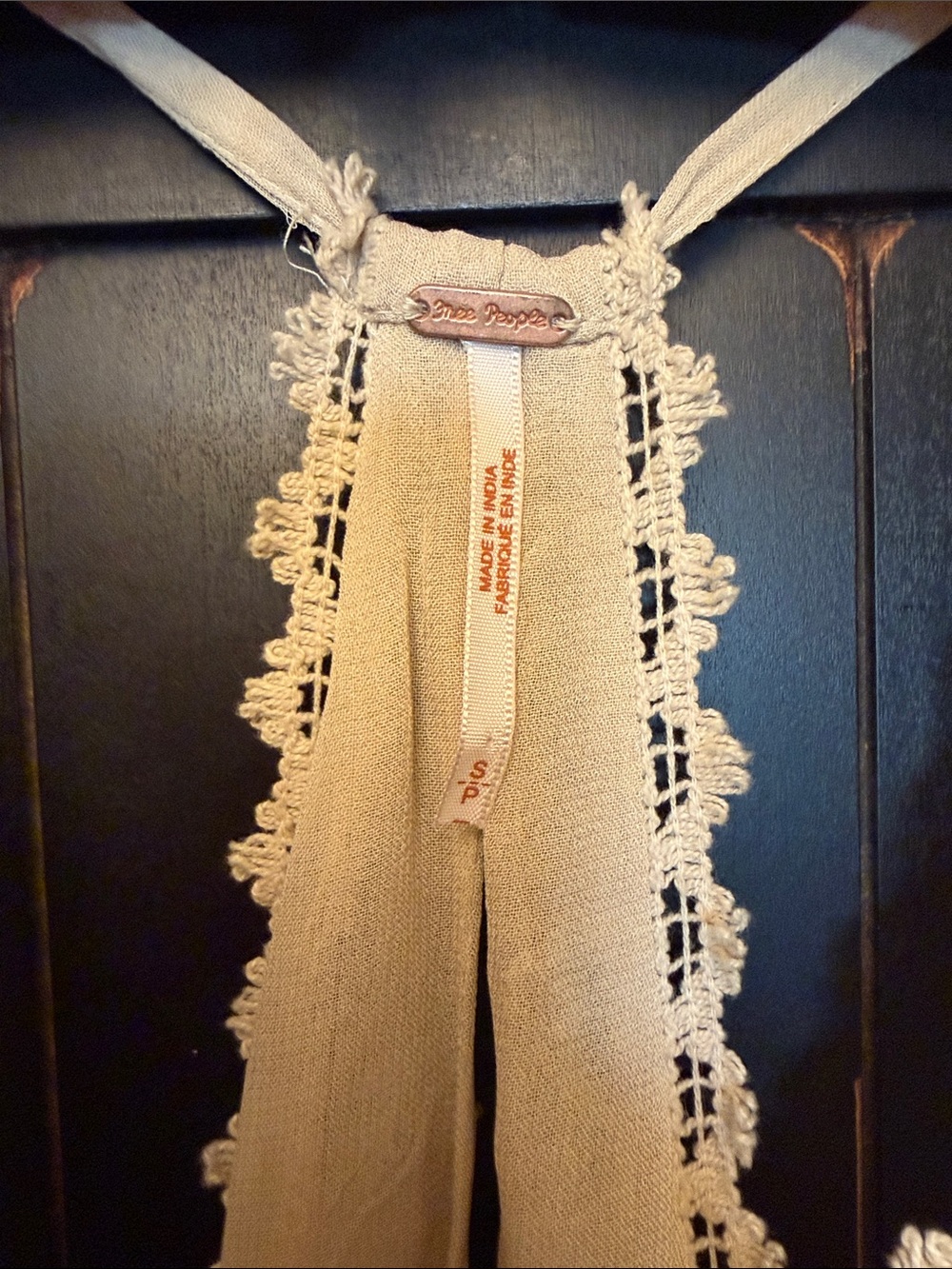 Free People Cream Floral Eyelet Mini Dress/ tunic - Picture 2 of 3
